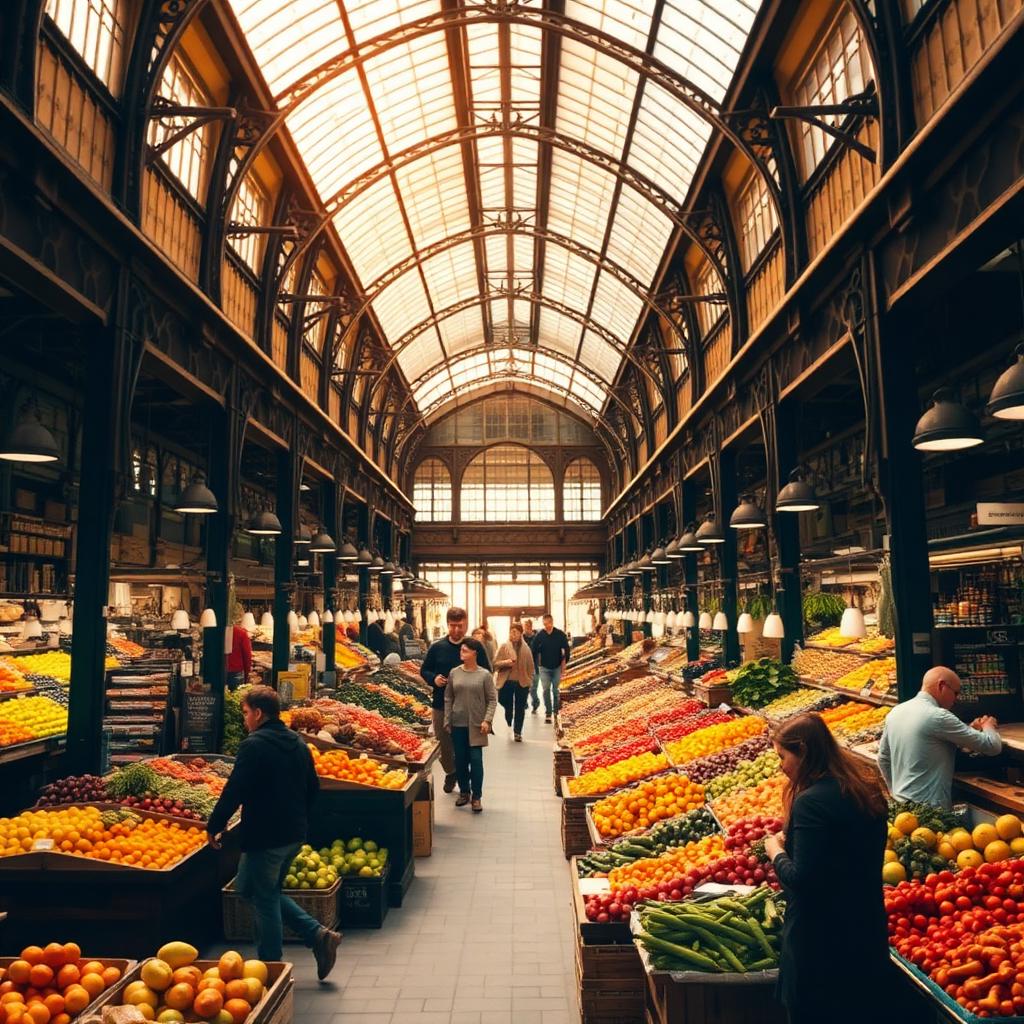 Interior modernista del Mercado Central